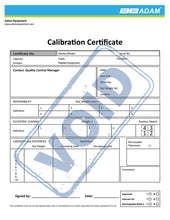 Calibration Certificate for 500kg+600kg Capacity Scales